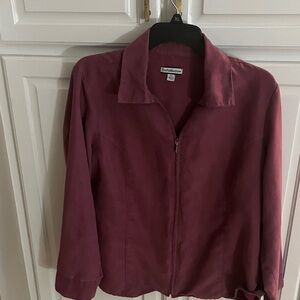 Croft & Barrow Light Purple Zip Up Shirt/Jacket